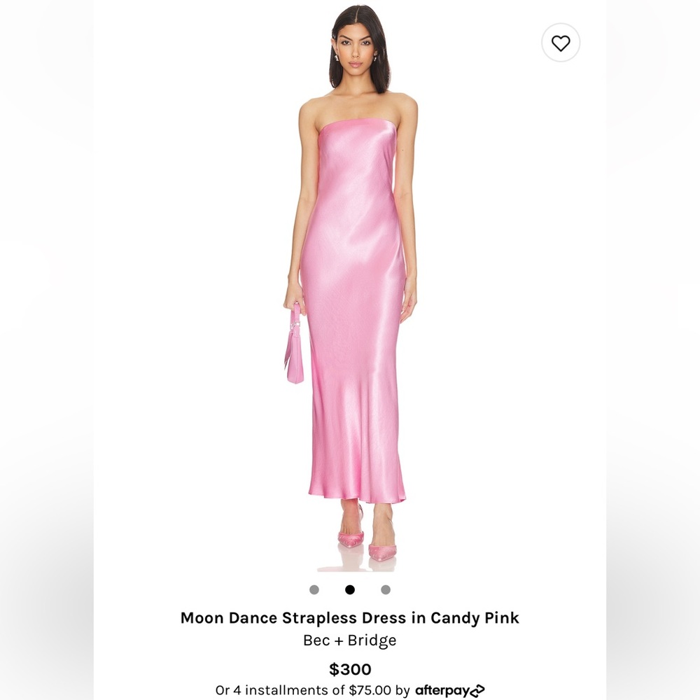 Bec + Bridge Moon Dance Strapless Dress in Candy Pink